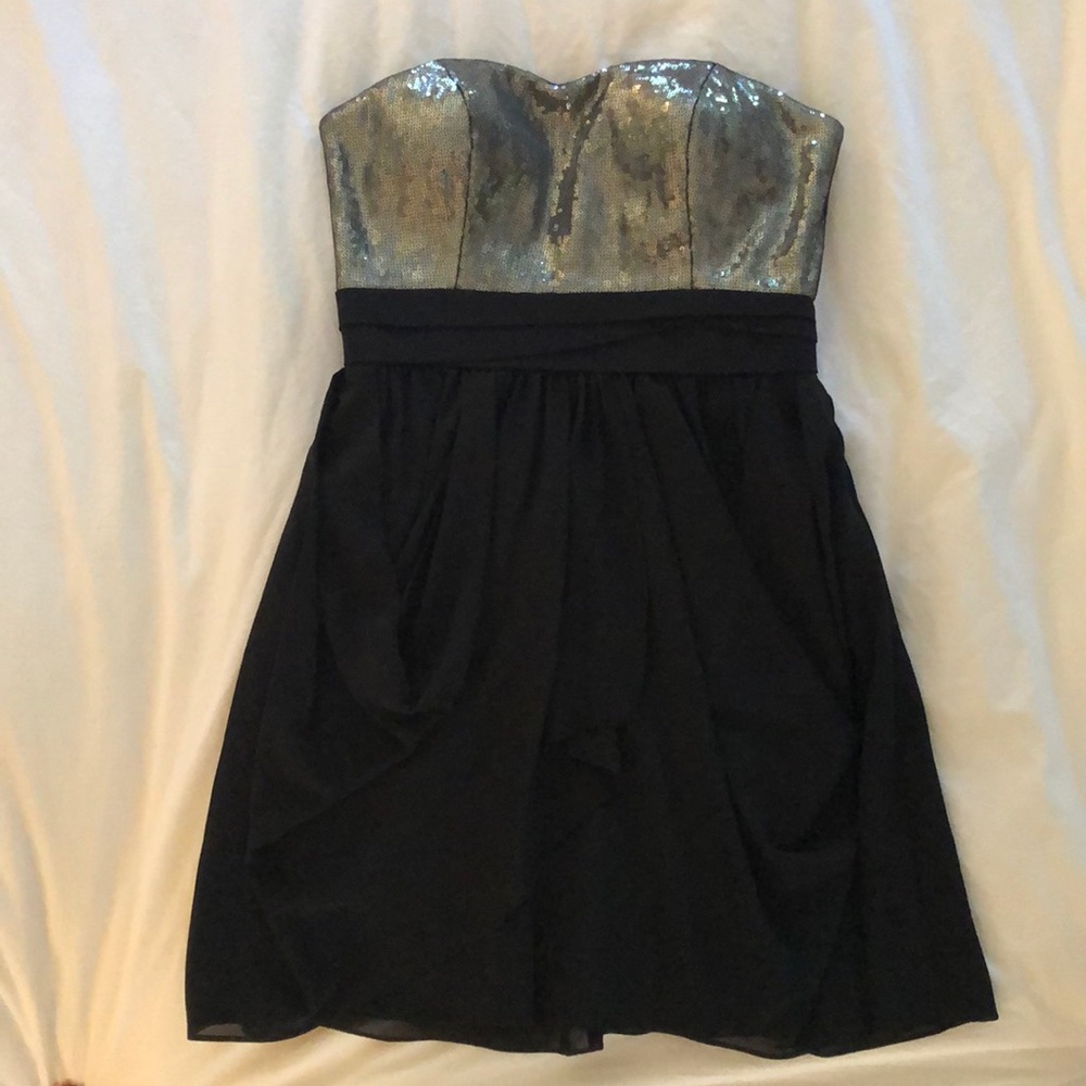 Aqua sequin cocktail dress